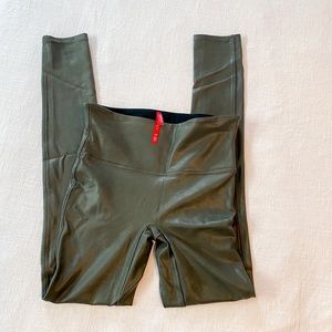 Spanx Faux Leather Legging - Olive Green